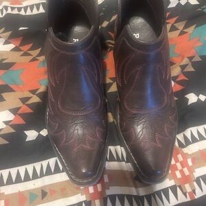 Roper Brown Cowboy Western Boots Leather Classic
